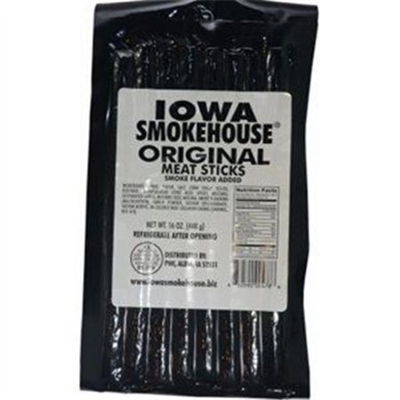 IOWA SMOKEHOUSE & PREFERRED WHOLESALE Iowa Smokehouse & Preferred Wholesale 253843 16 oz Original Flavor Meat Sticks - Pack of 10 253843